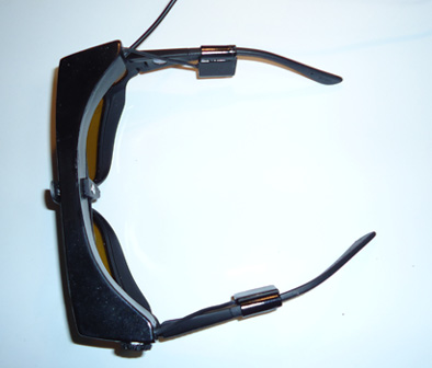 Brille mit Kantenfilter IR-Aufsatz